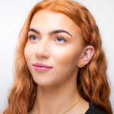 Miniature Greyhound / Whippet / Sighthound Stud Earrings in Silver with 24ct Gold