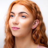 Miniature Greyhound / Whippet / Sighthound Stud Earrings in Silver