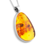 Stunning Golden Amber: Natural Baltic Amber Necklace in Sterling Silver
