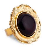 Epic Round Sterling Silver with 24ct Gold & Cherry Amber