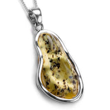 Raw Natural White Baltic Amber Necklace - Natural Designer Gemstone