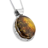 'Unspoiled Beauty' Remarkable Raw Baltic Amber and Silver Necklace