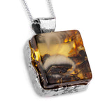 'Forest Relic' Simply Unrepeatable Raw Natural Baltic Amber in Silver