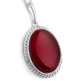 Elegant Cherry Baltic Amber and Silver Necklace - Natural Designer Gemstone