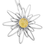 Natural Baltic Yellow Amber Centrepiece Flower Necklace - Natural Designer Gemstone