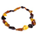 Golden Earth Elegance – Big Nugget Natural Baltic Amber Statement Necklace (Long)