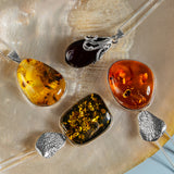 Cherry Baltic Amber Necklace - Natural Designer Gemstone
