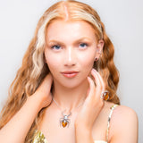 Handmade Statement Cognac Amber Ring - Natural Designer Gemstone