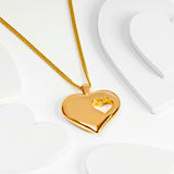 A piece of my Heart Necklace in Silver with 24ct Gold