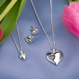 A piece of my Heart Necklace in Silver