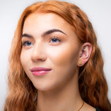 Tiny Hedgehog Stud Earrings in Silver with 24ct Gold