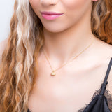 Cute Miniature Hedgehog Necklace in Silver with 24ct Gold