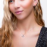 Miniature Holly Leaf Spig Necklace in Silver