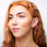 Holly Leaf Stud Earrings in Silver with 24ct Gold