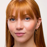 Simple Solid Hoop Earrings in Sterling Silver with 24ct Gold