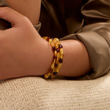Mix Amber Stretch Bead Bracelet