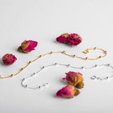 14ct Gold Plated Bead Chain Bracelet in 925 Sterling Silver