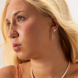 Coral Reef Hook Earrings in Sterling Silver
