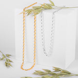 14ct Gold Plated Paperclip Link Chain Necklace