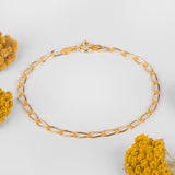 14ct Gold Plated Paperclip Link Bracelet