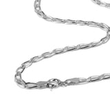 925 Sterling Silver Paperclip Link Chain Necklace