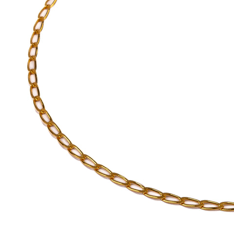 14ct Gold Plated Paperclip Link Chain Necklace