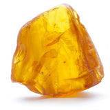 Glistening 3D Lemon Amber and Silver Heart Necklace - Natural Designer Gemstone