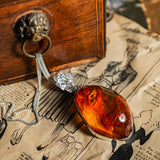 Magnificent & Timeless Baltic Amber and Silver Necklace - Natural Designer Gemstone