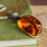 Magnificent & Timeless Baltic Amber and Silver Necklace - Natural Designer Gemstone