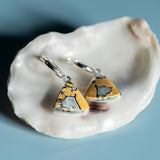 Handmade Maligano Jasper Hoop Earrings in Sterling Silver