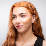 Maple Leaf Stud Earrings in Silver with 24ct Gold