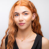 Maple Leaf Necklace in Silver with 24ct Gold