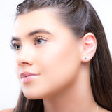 Teeny Dotted Stud Earrings in Silver