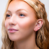 Mismatched Music Stud Earrings in 24ct Gold