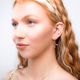 Merry Mistletoe Hook Earrings in Silver with 24ct Gold