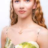 Merry Mistletoe Necklace in Silver with 24ct Gold