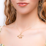 Merry Mistletoe Necklace in Silver with 24ct Gold