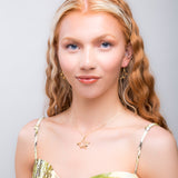 Merry Mistletoe Hook Earrings in Silver with 24ct Gold