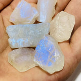 Rainbow Flash Moonstone Statement Ring - Natural Designer Gemstone
