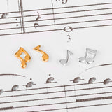 Mismatched Music Stud Earrings in Silver