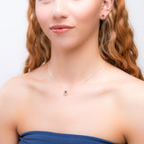 Miniature Octopus Necklace in Silver and Amber