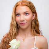 Octopus Earrings in Silver with 24ct Gold & Amber