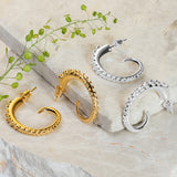 Octopus Tentacle Earrings in Sterling Silver with 24ct Gold