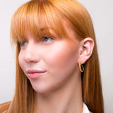 Octopus Tentacle Earrings in Sterling Silver with 24ct Gold