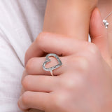 Open Heart Ring in Sterling Silver