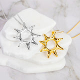 Open Sun Necklace in Sterling Silver