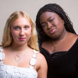 Oversized Open Heart Necklace in Sterling Silver