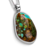 Quirky Tibetan Turquoise Necklace - Natural Designer Gemstone