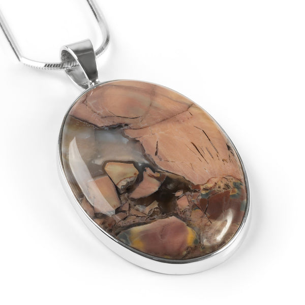 Beautiful Butterfly Jasper Oval Necklace - Natural Designer Gemstone