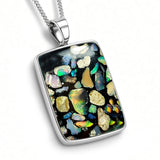 Vibrant Opal Composite Necklace in Silver
